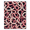 Pink Tubular Swirl Abstract Rug