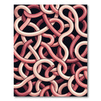 Pink Tubular Swirl Abstract Rug