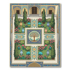 Central Tree Garden Courtyard Medallion Rug