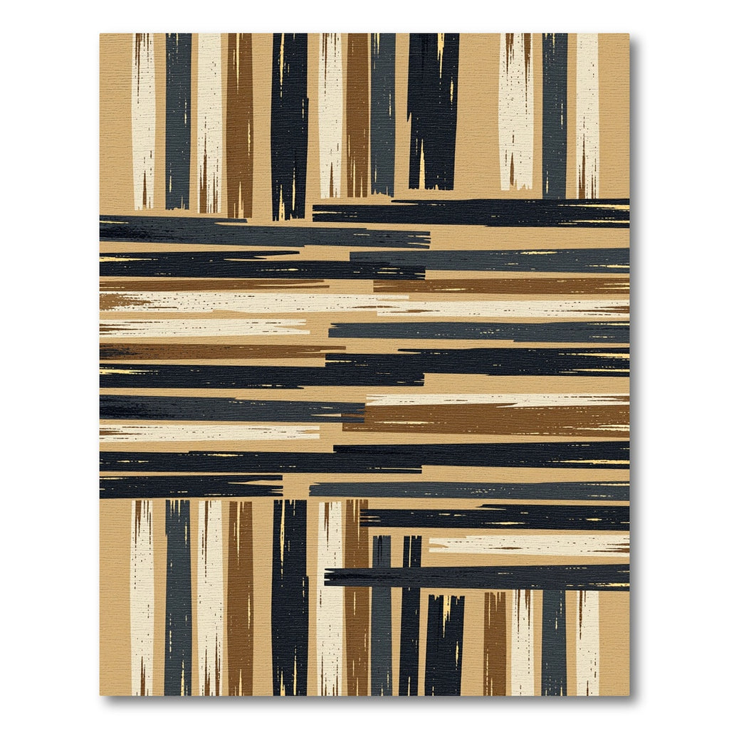 Earthy Tones Brushstroke Stripe Rug