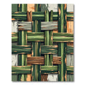 Woven Green Wood Texture Rug