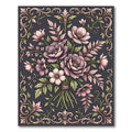 Elegant Floral Bouquet With Ornate Scrollwork Rug