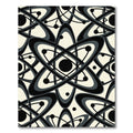 Atomic Starburst Black Gray Rug