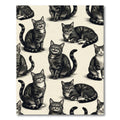 Cheerful Charcoal Tabby Cat Illustration Rug