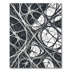 Monochrome Abstract Web Network Rug