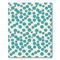 Aqua Circles Cream Background Rug