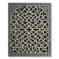 Interlocking Golden Geometric Arch Rug