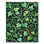 Lush Emerald Ivy Vine Botanical Rug