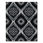 Monochromatic Ikat Sun Medallions Rug