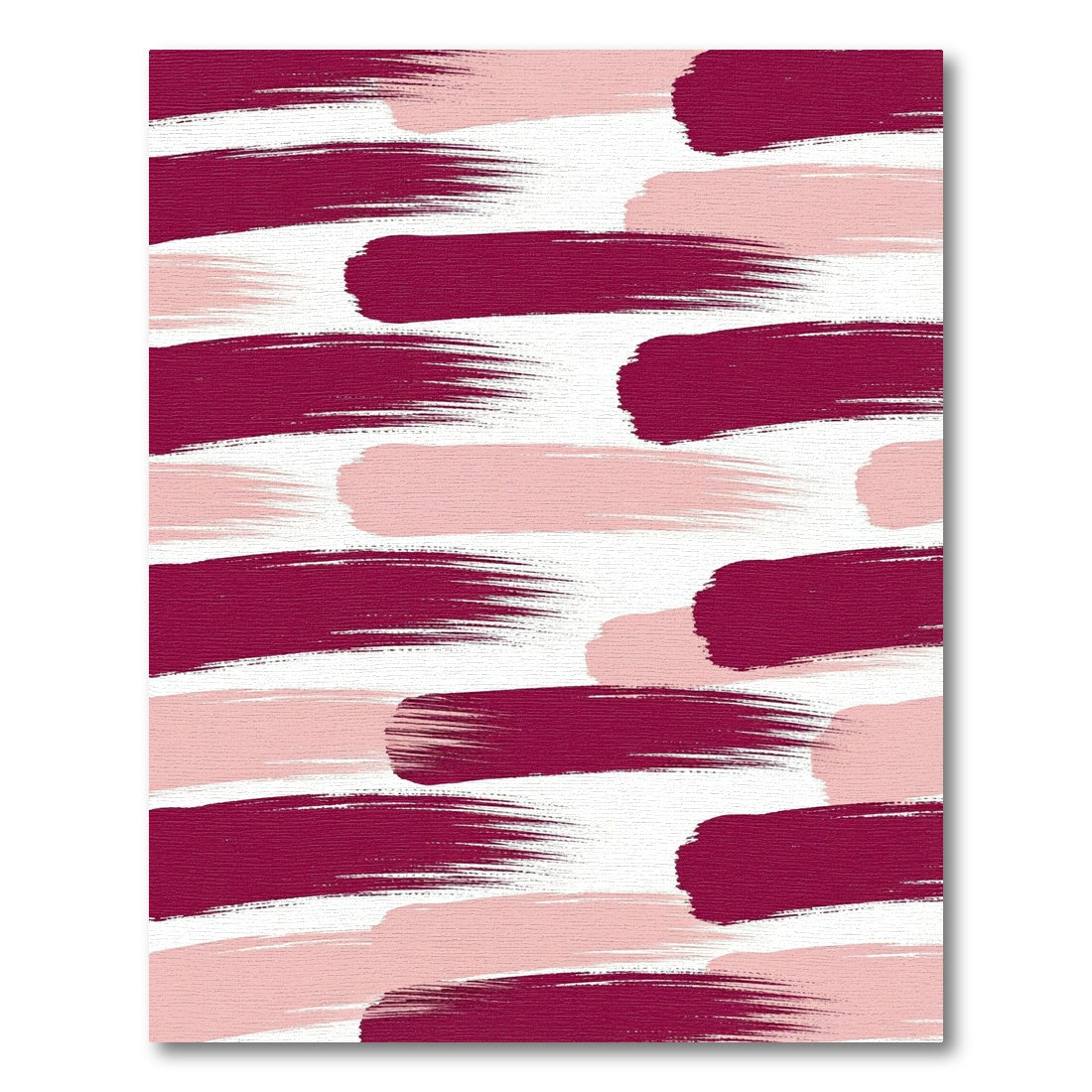 Crimson Rose Brush Stroke Overlay Rug