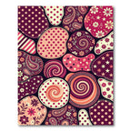 Brocade Berry Stars Swirls Patchwork Rug