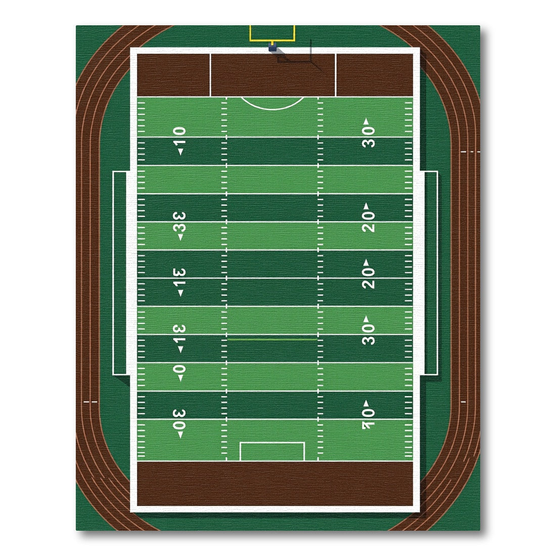 Green Football Field Grid Lines Rug