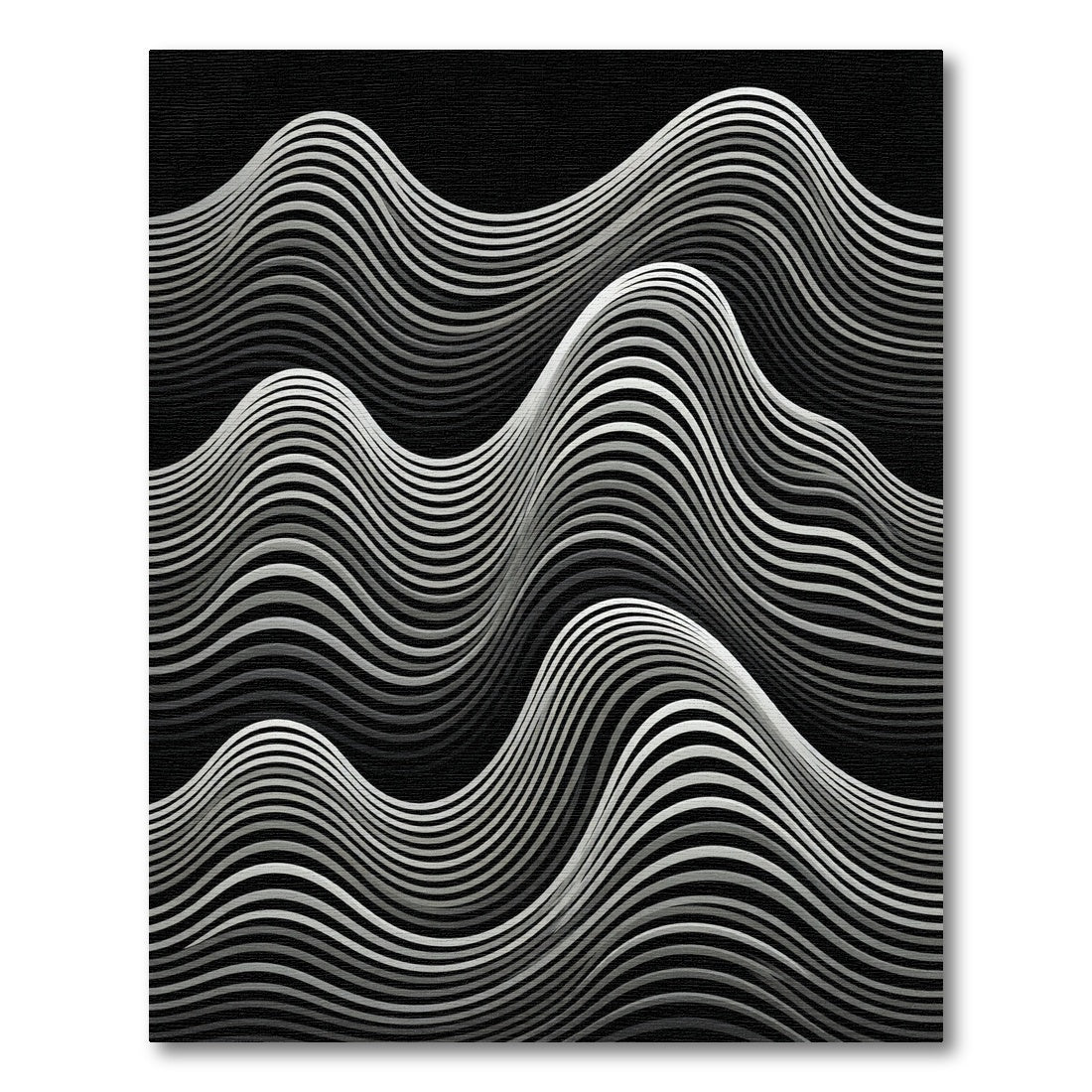Monochromatic Abstract Wave Flow Rug