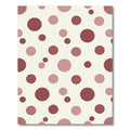 Modern Dusty Rose Red Polka Dots Rug