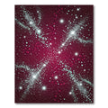 Crimson Nebula Starburst Swirl Rug