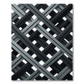 Modern Monochrome Intersecting Grid Rug