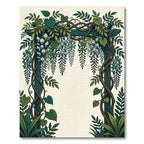 Lush Wisteria Trellis Botanical Garden Art Rug