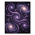 Cosmic Swirling Purple Galaxy Area Rug