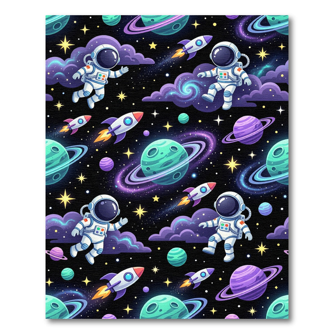 Cosmic Astronaut Galaxy Celestial Space Rug