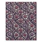 Mauve Pink Rose Scrollwork Pattern Rug