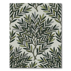 Botanical Sage Green Olive Branch Rug