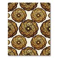 Golden Leopard Circular Swirl Medallion Rug