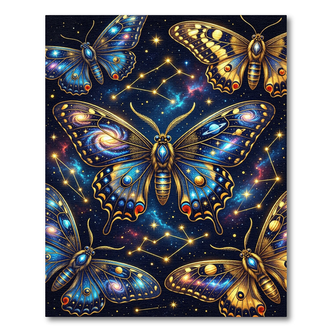 Cosmic Galaxy Butterfly Starry Night Rug