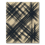 Dark Teal Grunge Plaid Lines Rug