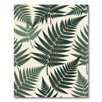 Deep Green Fern Forest Foliage Rug