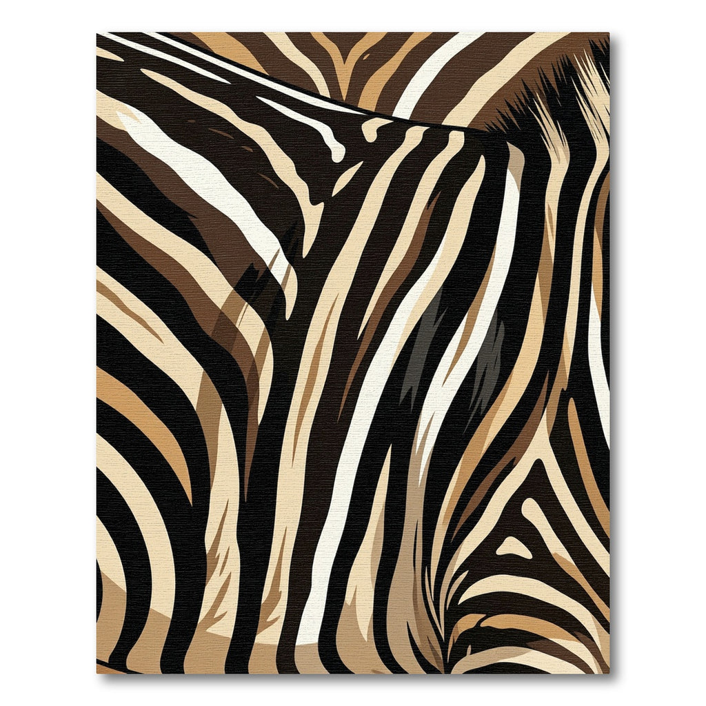 Brown Beige Black Zebra Stripes Rug