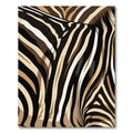 Brown Beige Black Zebra Stripes Rug