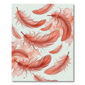 Floating Coral Feather Watercolor Art Rug