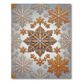 Metallic Gold and Silver Filigree Snowflake Rug