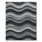 Monochromatic Gray Wavy Linear Illusion Rug