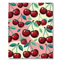 Vibrant Retro Cherry Strawberry Fruit Art Rug