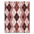 Classic Brown Argyle Geometric Diamond Rug