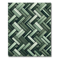 Sage Green Woven Herringbone Rug