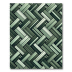 Sage Green Woven Herringbone Rug