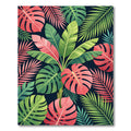 Vibrant Tropical Leaf Foliage Collage Rug