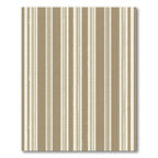 Earthy Taupe and Cream Linear Stripe Rug