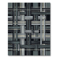 Monochrome Woven Plaid Stripe Combination Rug