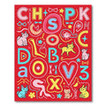 Cute Colorful Cat Alphabet Art Rug