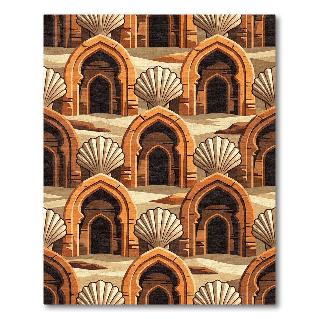 Desert Archway Seashell Pattern Rug