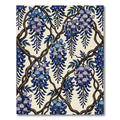 Elegant Indigo Wisteria Floral Vine Rug
