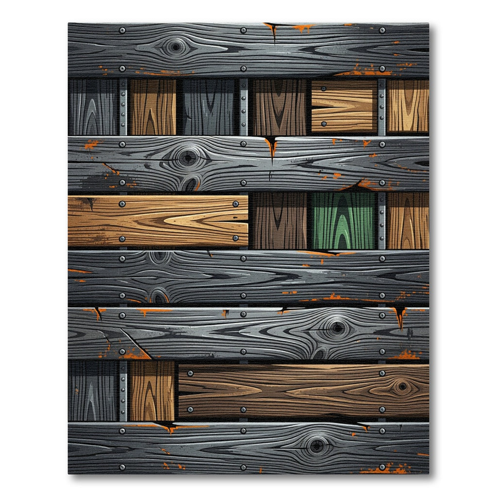 Weathered Wood Plank Graphic Rug