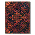 Ornate Fire Orange Floral Intricate Rug