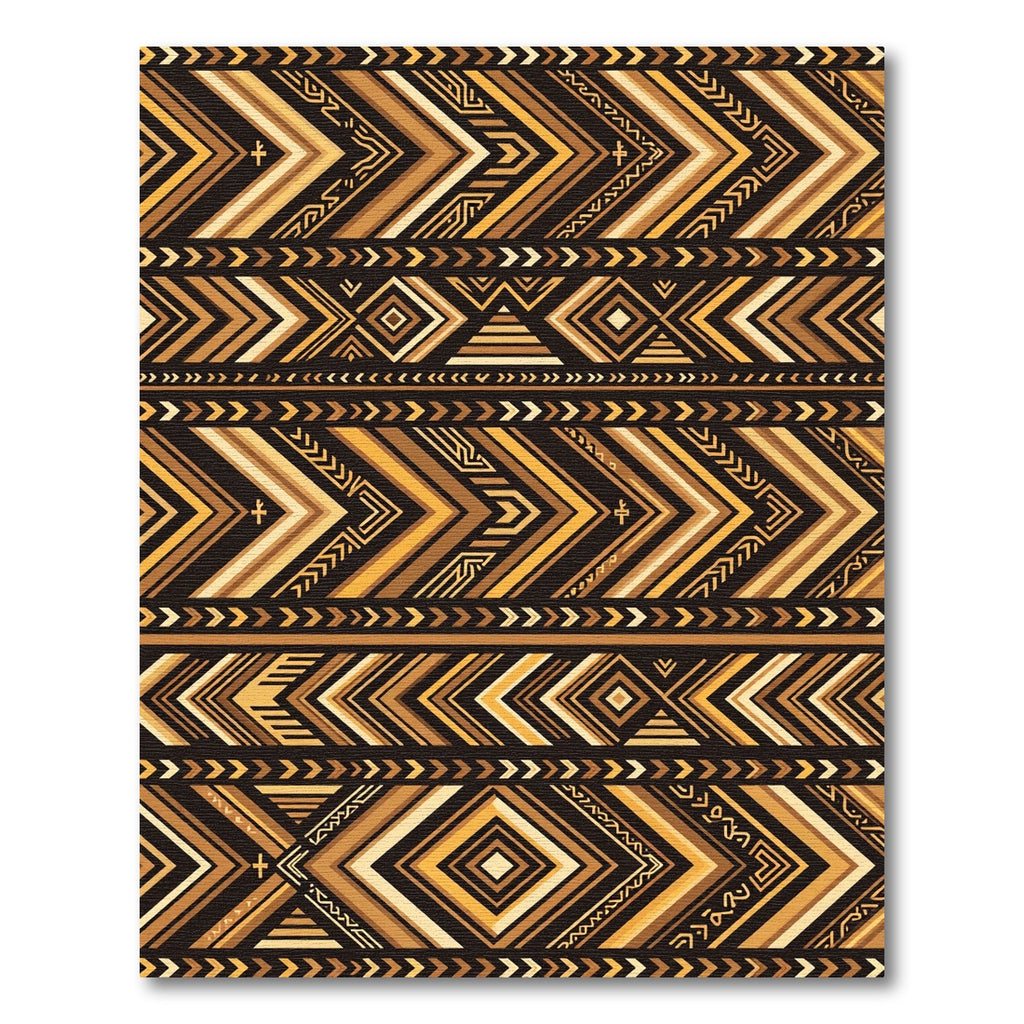 Geometric Earth Tone Tribal Chevron Art Rug