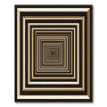 Monochrome Geometric Infinite Square Tunnel Rug