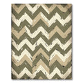Distressed Earth Tone Chevron Rug
