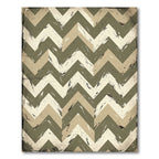Distressed Earth Tone Chevron Rug
